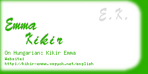 emma kikir business card